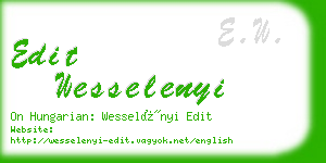 edit wesselenyi business card